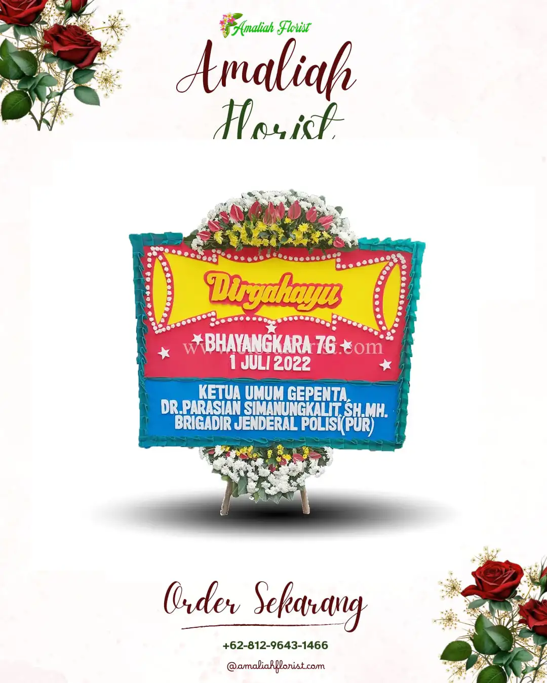 Papan Bunga HUT Ulang Tahun Kampung Kajanan